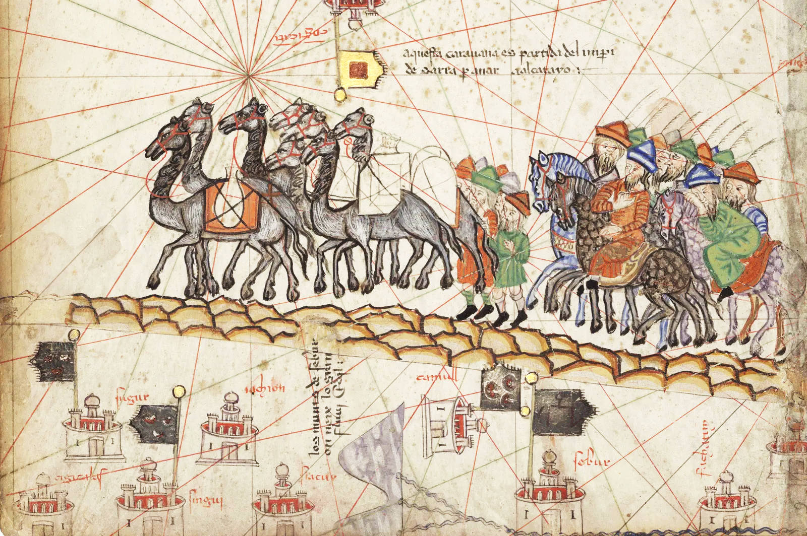 marco polo travelling on the silk road